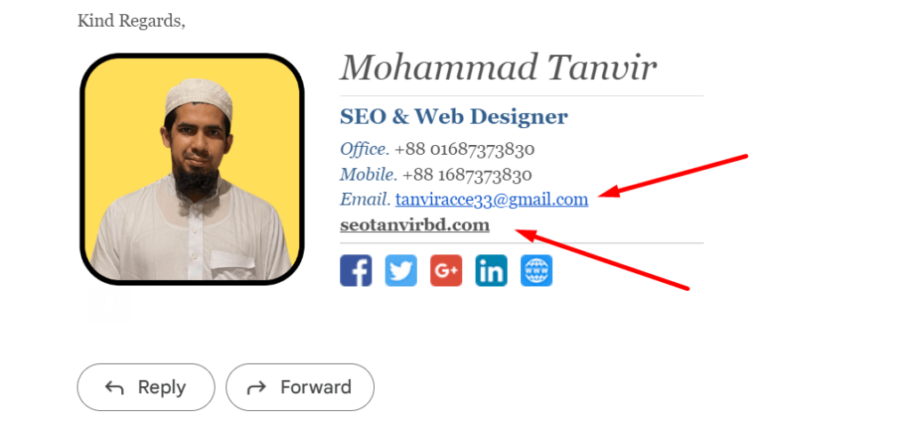 How to remove underline from links in your email signature?
