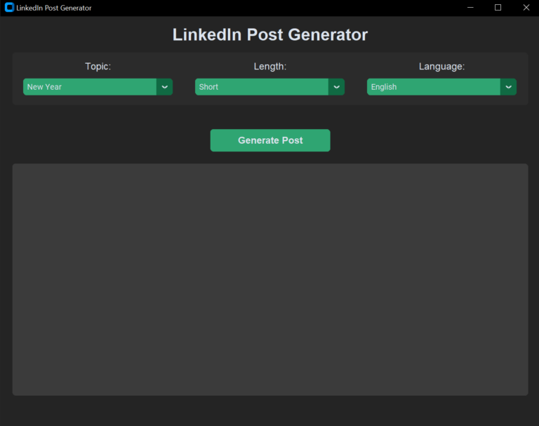 How I Built an AI-Powered LinkedIn Post Generator App: Step By Step | 2025