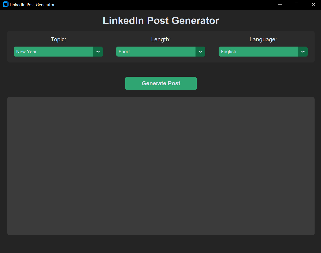 Read more about the article How I Built an AI-Powered LinkedIn Post Generator App: Step By Step | 2025