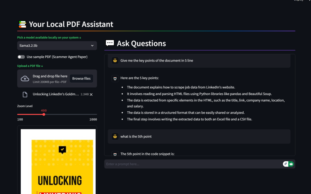 How I Built a Local RAG App for PDF Q&A | Streamlit | LLAMA 3.x | 2025