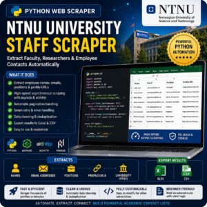 NTNU University Staff Scraper – Python Script for Extracting Faculty, Researcher & Employee Contacts