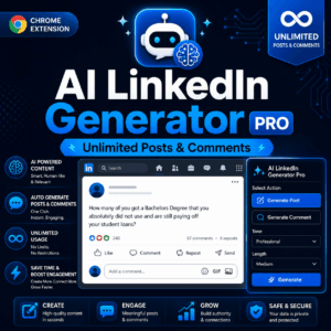 AI LinkedIn Post & Comment Generator (Pro) — Unlimited AI Automation for Chrome